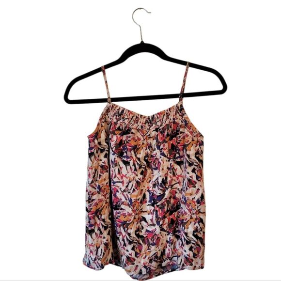 Evereve Women's Abstract Print Smocked Tank Top Size XS - Picture 2 of 6